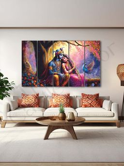 The Castle Decor - Multi-Color Radha Krishna Wall Painting