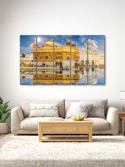 The Castle Decor - Multi-Color Golden Temple Wall Art Painting