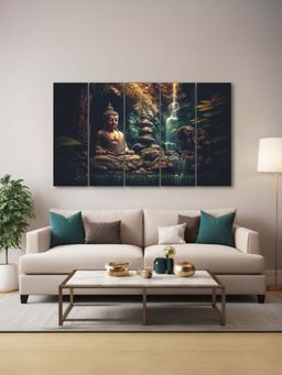 The Castle Decor - Multi-Color Lord Buddha Wall Painting