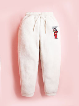 CHERRY CRUMBLE BY NITT HYMAN - Cream Solid Boys Winter Joggers