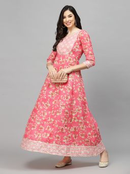 Stylum - Womens Printed Rayon Blend Anarkali Kurta