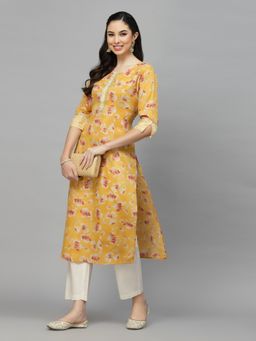 Stylum - Womens Printed Rayon Blend Straight Kurta