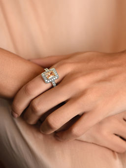 Fida - Luxurious Gold-Plated American Diamond Finger Rings for Women