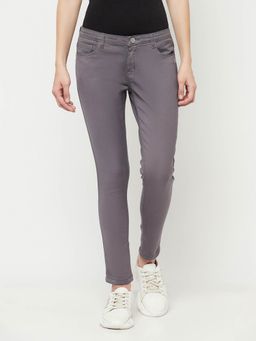 CRIMSOUNE CLUB - Women Grey Solid Jeans
