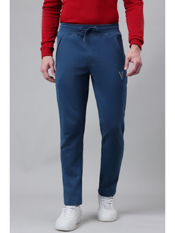 Van Heusen - Men Blue Athleisure Solid Anti Stat Smart Tech Easy Stain Release Trackpant