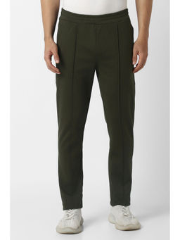 Van Heusen - Men Olive Solid Slim Fit Casual Trackpant