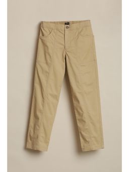 Allen Solly - Boys Beige Solid Trousers