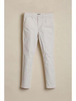 Allen Solly - Boys White Solid Trousers