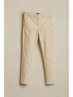 Allen Solly - Boys Beige Solid Trousers
