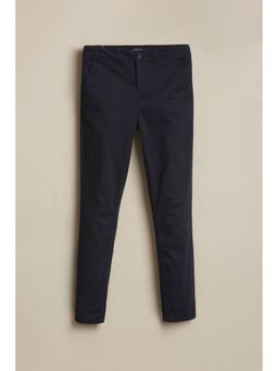 Allen Solly - Boys Navy Blue Solid Trousers