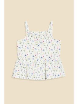 Allen Solly - Girls White Printed Casual Top