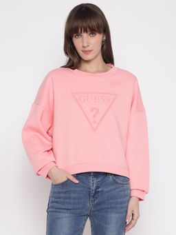 Guess - Women's Pink Printed Sweatshirt