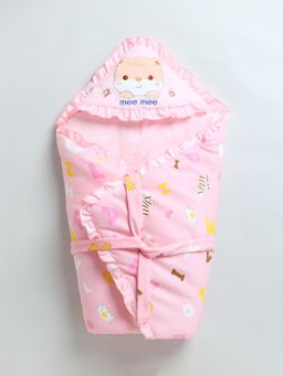 Mee Mee - Soft Hug Swaddle-Pink-0-6 Months