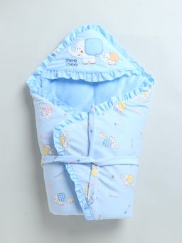 Mee Mee - Soft Hug Swaddle-Blue-0-6 Months