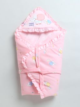 Mee Mee - Soft Hug Swaddle-Pink-0-6 Months