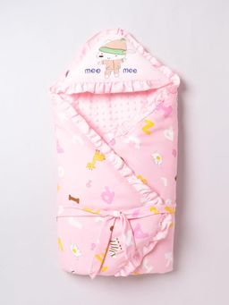 Mee Mee - Soft Hug Swaddle-Pink-0-6 Months
