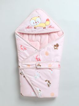 Mee Mee - Soft Hug Swaddle-Pink-0-6 Months