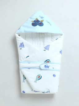 Mee Mee - Soft Hug Swaddle-Blue-0-6 Months