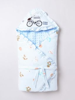 Mee Mee - Soft Hug Swaddle-Blue-0-6 Months