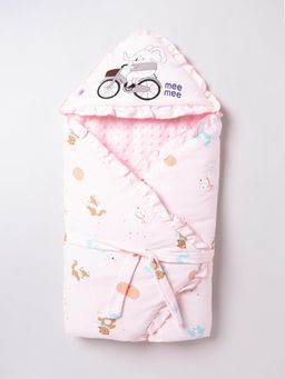Mee Mee - Soft Hug Swaddle-Pink-0-6 Months