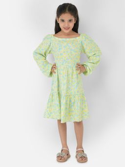 CRIMSOUNE CLUB - Girls Multi-Coloured Printed Dress