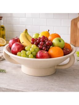 Ashnam - Beige Clair Floating Candles & Flowers Elegant Centerpiece Urli Bowl