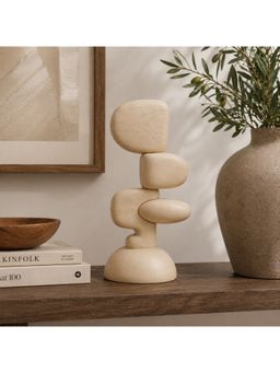 Ashnam - Beige Clair Abstract Polyresin Table Accent Sculptural Showpiece