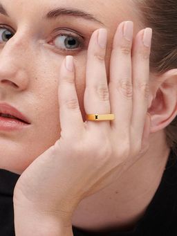 Palmonas - Plain Bar Ring-18k Gold Plated