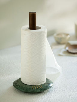 Ellementry - Verde Marble Kitchen Roll Holder