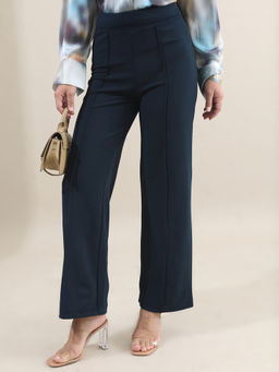 TOKYO TALKIES - Women Navy Blue Flared Pant