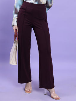 TOKYO TALKIES - Purple Hight-Waist Relaxed Pant