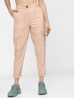 TOKYO TALKIES - Women Pink Slim Fit Cargo