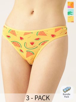 Leading Lady - Printed Thong (Pack of 3)
