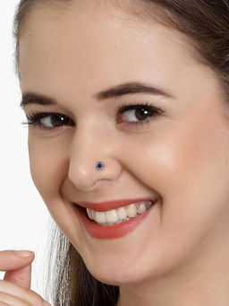 Accessher - 925 Sterling Silver Delicate Casual Wear Ad Nose Pin for Women and Girls