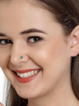 Accessher - 925 Sterling Silver Delicate Casual Wear Nose Pin for Women and Girls