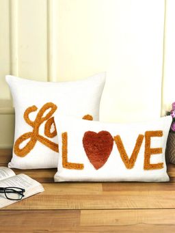 Eyda - Cotton Tufted Love and Love Cushion Cover Set of 2