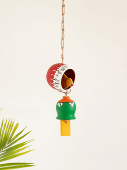 ExclusiveLane - Warli Bird Tales Wood & Terracotta Decorative Hanging (Hand-Painted)
