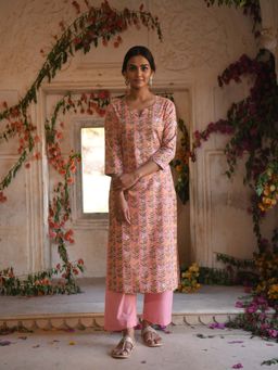Karaj Jaipur - Gul Pink Kurta With Pant