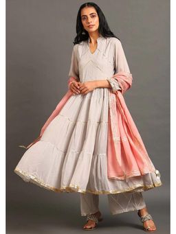 OMAANA - Powder Blue Fizaa Kurta with Palazzo and Dupatta