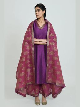 OMAANA - Parveen Chanderi Kurta with Palazzo and Dupatta