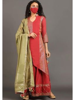 OMAANA - Gulabi Basant Kurta with Gharara and Dupatta