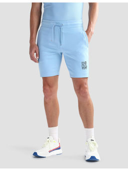 U.S. POLO ASSN. - Blue Solid Slim Fit Active Shorts