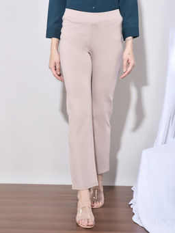 FFU - Pink Womens Full Length Solid Straight Fit Jeggings