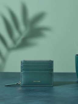 SILVIANO - Aqua Genuine Leather Luxury Zipper Wallet Rfid Gift Box Included