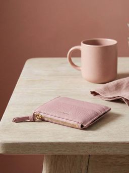 SILVIANO - Pink Genuine Leather Luxury Zipper Wallet Rfid Gift Box Included