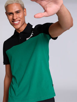 Puma - Essentials Block Mens Green T-Shirt