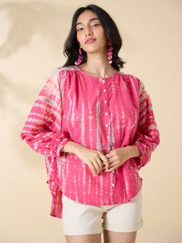 Okhai - Bhoomi Tie and Dye Pure Cotton Top