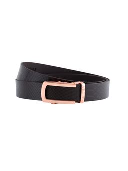 HALDEN - Croc Brown Belt with Classic Rose Gold Buckle