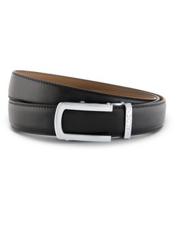 HALDEN - Vellano Black Belt with Classic Silver Matt Buckle