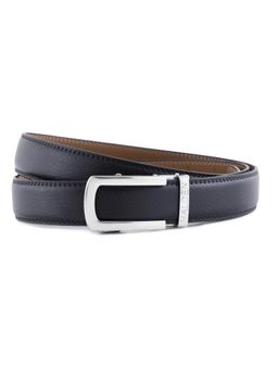 HALDEN - Falcon Black Belt with Classic Silver Matt Buckle